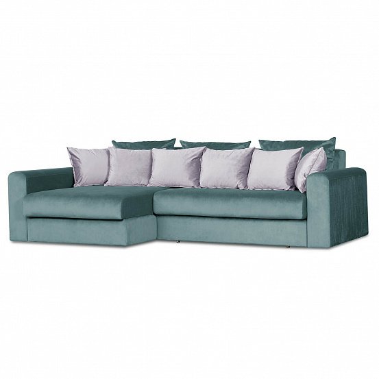 Угловой диван-кровать Мэдисон Лувр голубого цвета