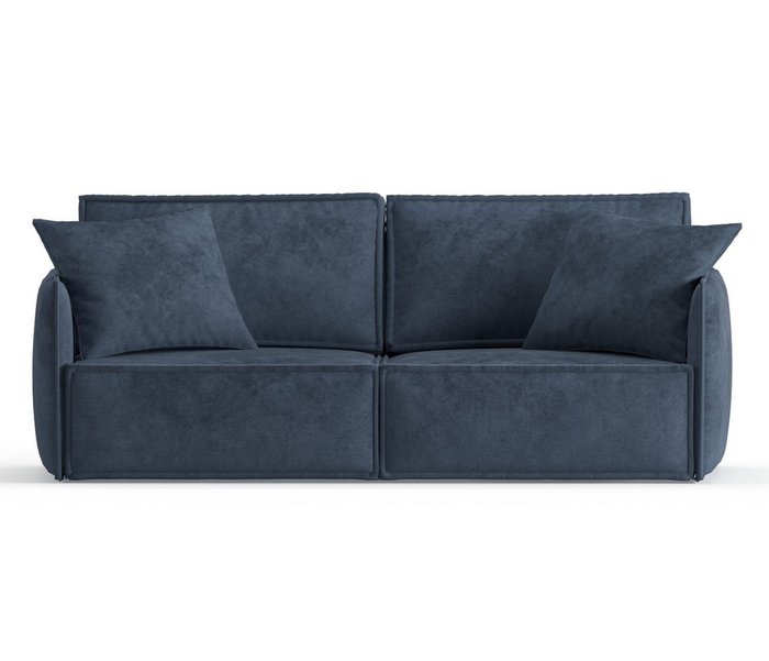 Диван-кровать из велюра Лортон темно-синего цвета - купить Прямые диваны по цене 41590.0