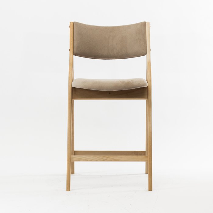 Полубарный стул Кардифф бежевого цвета - купить Барные стулья по цене 28990 Полубарный стул Кардифф бежевого цвета - купить Барные стулья по цене 28990