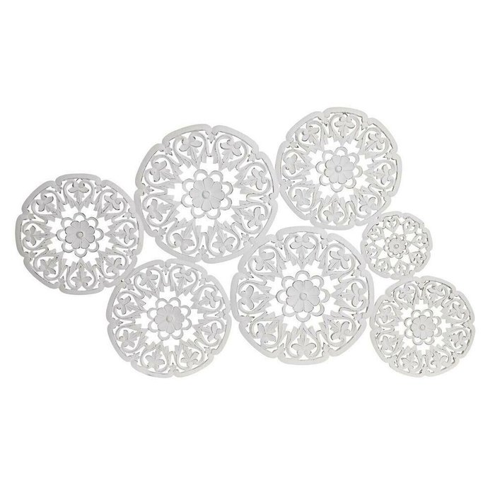 Настенный декор Белый Деревянный MDF (120 x 1,5 x 70 )