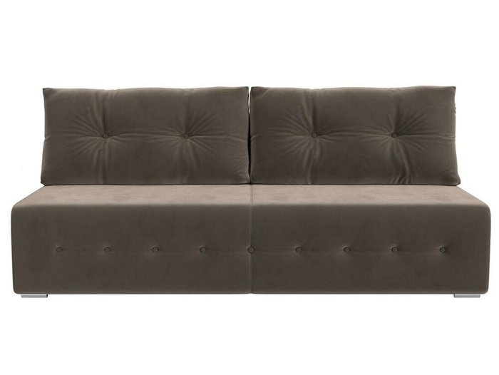 Прямой диван-кровать Лондон коричневого цвета - купить Прямые диваны по цене 31999.0