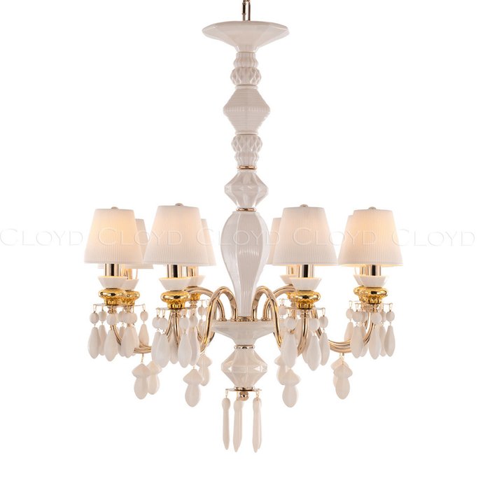 Подвесная люстра LOTTIE-C C8 белого цвета Подвесная люстра LOTTIE-C C8 белого цвета