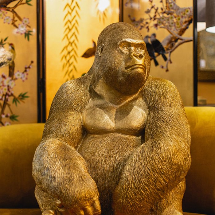 Фигура декоративная Gorilla золотого цвета - лучшие Фигуры и статуэтки в INMYROOM