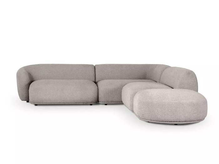 Угловой модульный диван Fabro серо-бежевого цвета - лучшие Угловые диваны в INMYROOM