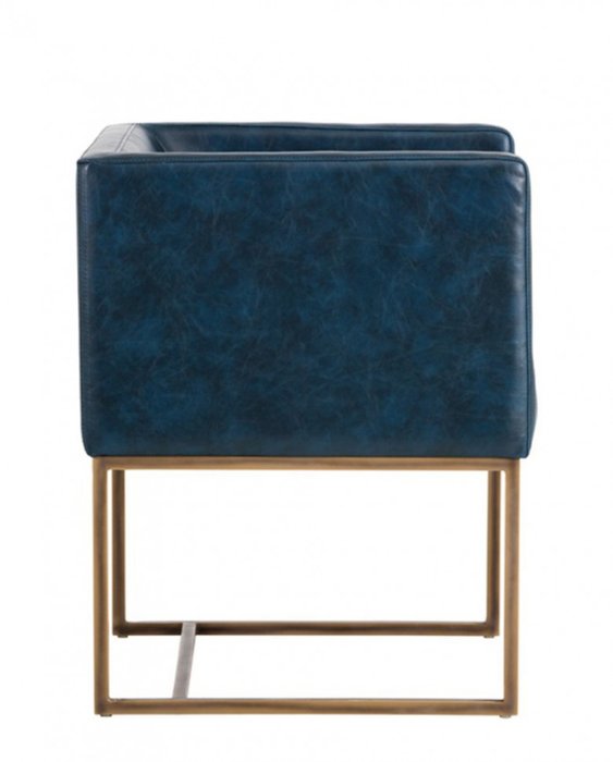 Кресло Button синего цвета - купить Интерьерные кресла по цене 77500.0