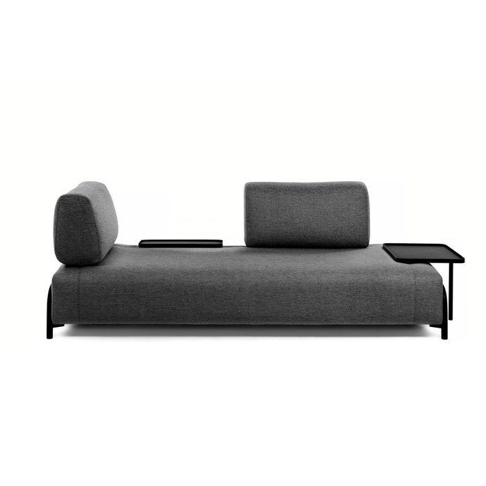 Диван трехместный Compo темно-серого цвета с приставным столиком - лучшие Прямые диваны в INMYROOM