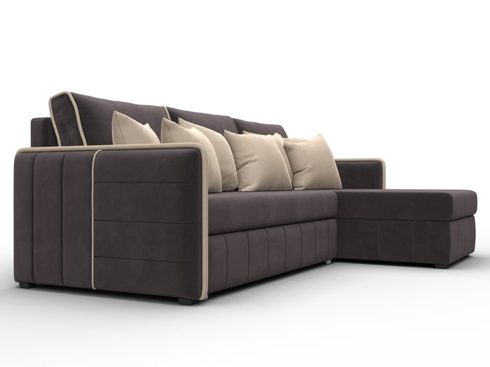 Угловой диван-кровать Лига-078 темно-коричневого цвета правый - лучшие Угловые диваны в INMYROOM Угловой диван-кровать Лига-078 темно-коричневого цвета правый - лучшие Угловые диваны в INMYROOM