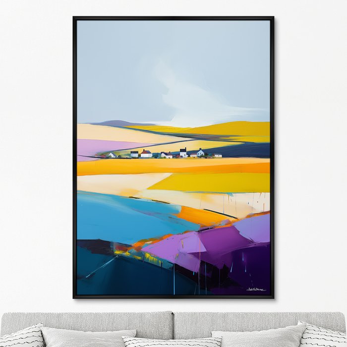 Репродукция картины Landscape Collection, Lines of fields, No 1, 2024г.