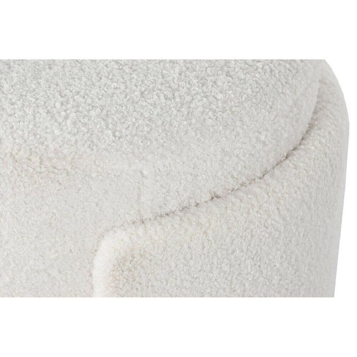 Пуфик подставка для ног Белый полиэстер Деревянный MDF Scandi 40 x 40 x 43 cm - лучшие Пуфы в INMYROOM