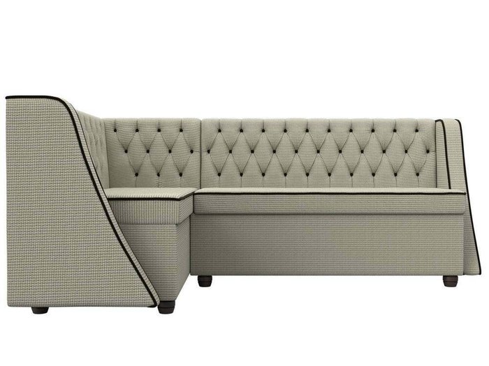 Кухонный угловой диван Лофт серо-бежевого цвета левый угол - купить Угловые диваны по цене 48999.0