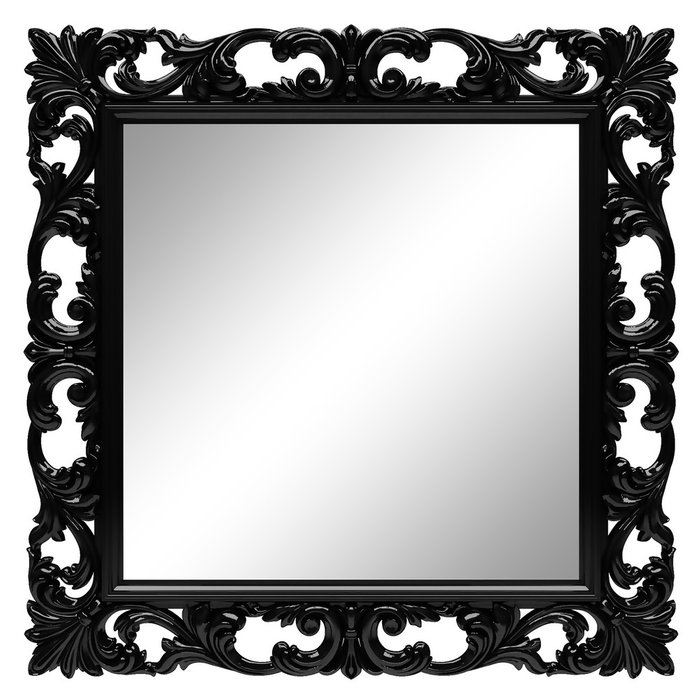 Настенное зеркало Стейн Черный глянец