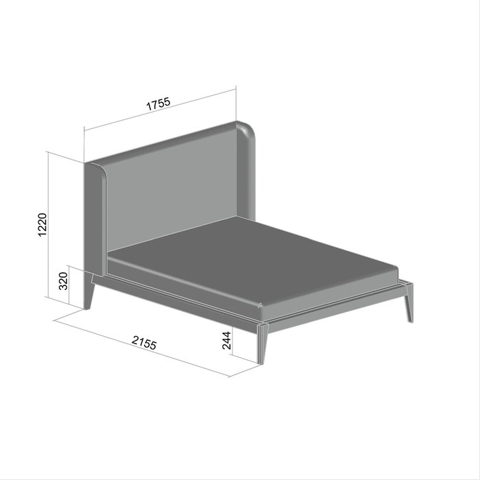 Кровать Fly soft new 160х200 серого цвета без подъемного механизма - лучшие Кровати для спальни в INMYROOM Кровать Fly soft new 160х200 серого цвета без подъемного механизма - лучшие Кровати для спальни в INMYROOM
