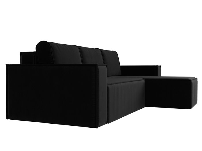 Угловой диван-кровать Куба черного цвета правый угол - лучшие Угловые диваны в INMYROOM
