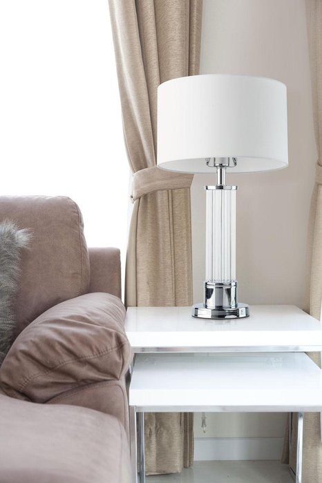 Настольная лампа Аделард с белым абажуром - лучшие Настольные лампы в INMYROOM