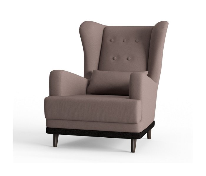 Кресло Лорд в обивке из велюра светло-коричневого цвета