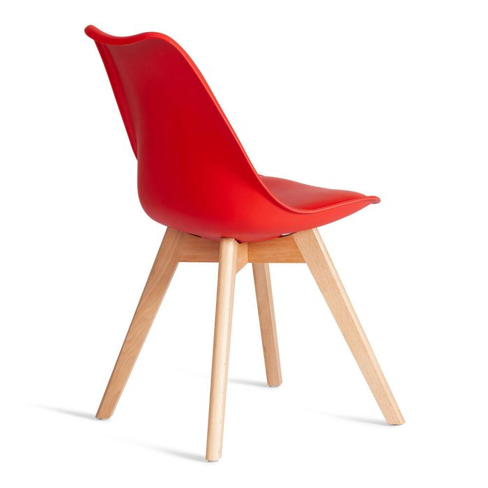 Стул Tulip красного цвета - лучшие Обеденные стулья в INMYROOM