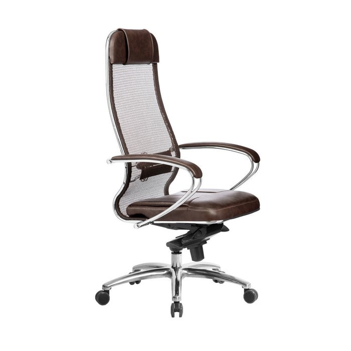 Кресло офисное Samurai темно-коричневого цвета  - купить Офисные кресла по цене 21051.0