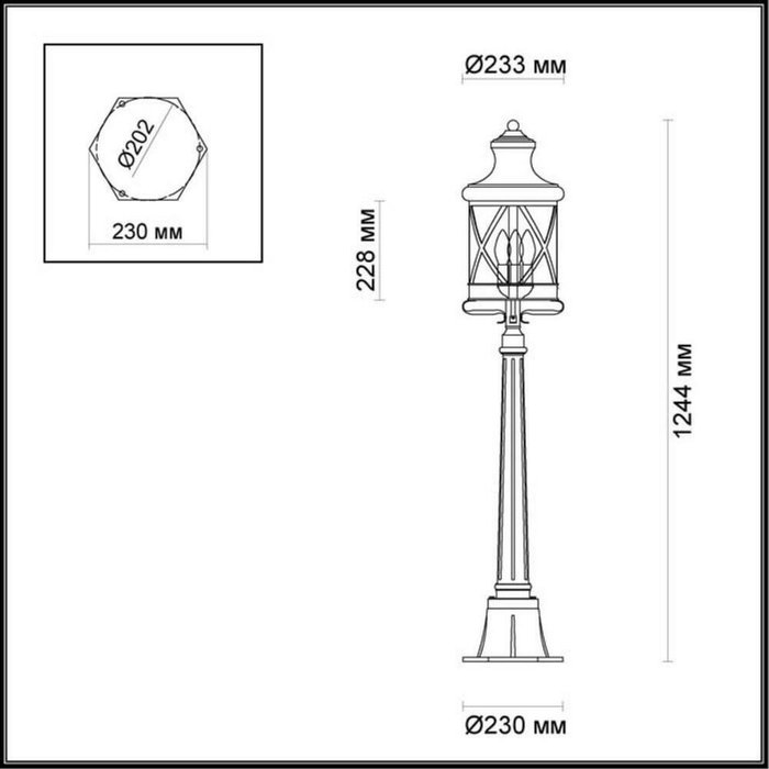 Уличный светильник Sation черного цвета  - купить Наземные светильники по цене 19720.0