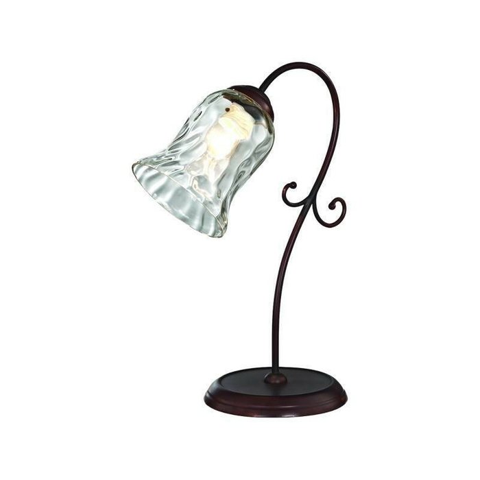 Настольная лампа Gela из металла и стекла 