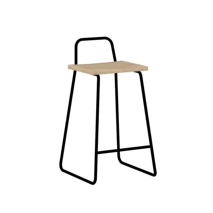 Барный стул Bauhaus черного цвета