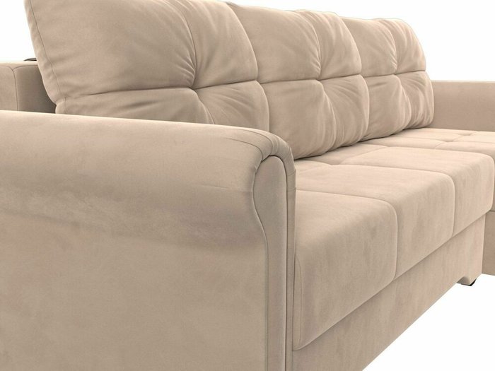 Угловой диван-кровать Леон бежевого цвета правый угол - лучшие Угловые диваны в INMYROOM