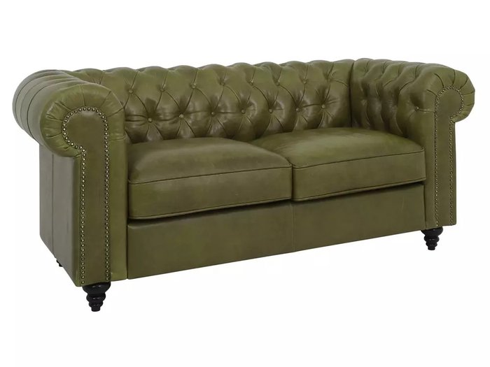 Диван Chester Classic зеленого цвета  - купить Прямые диваны по цене 266940.0