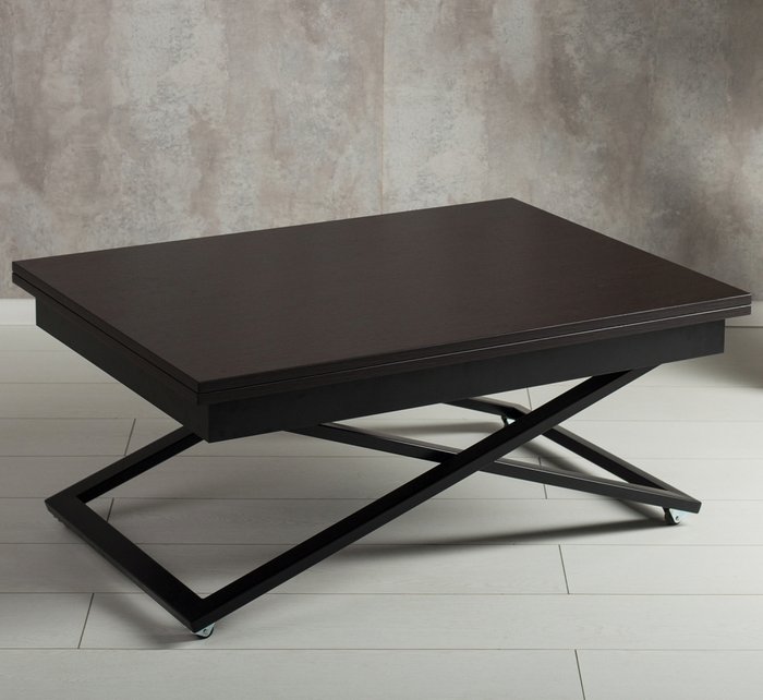 Стол-трансформер Accord цвета венге с черными ножками - купить Обеденные столы по цене 14990.0