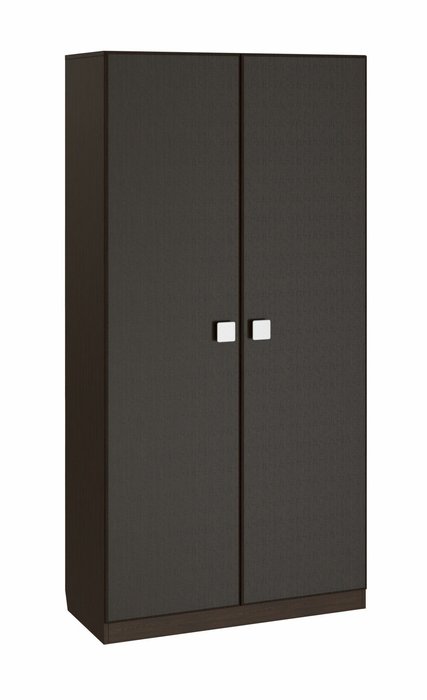 Шкаф-пенал двухдверный Анастасия темно-коричневого цвета
