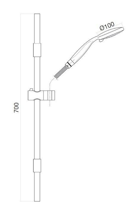 Душевой гарнитур Webert Shower Set AC0589560, черный - купить Душевая программа по цене 18127