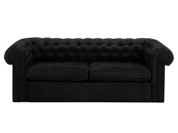 Диван-кровать Chesterfield черного цвета