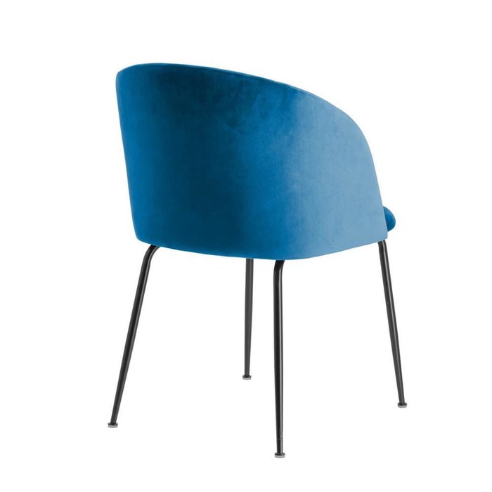 Мягкий стул Ludelina blue velvet синего цвета - лучшие Обеденные стулья в INMYROOM