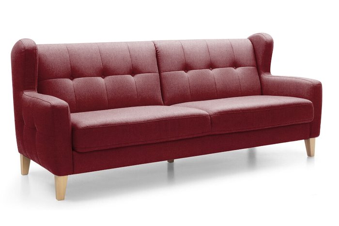 Диван-кровать Ингритт бордового цвета - купить Прямые диваны по цене 48450.0