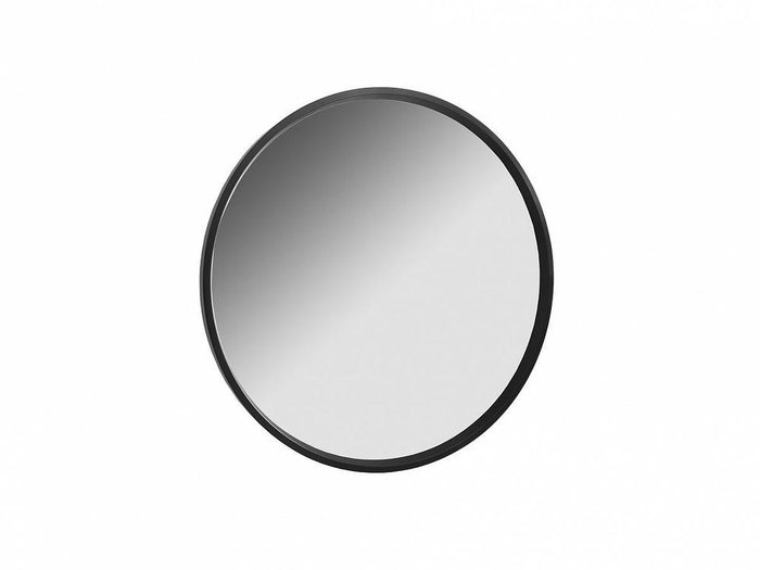 Настенное зеркало Focus диаметр 40 в раме черного цвета