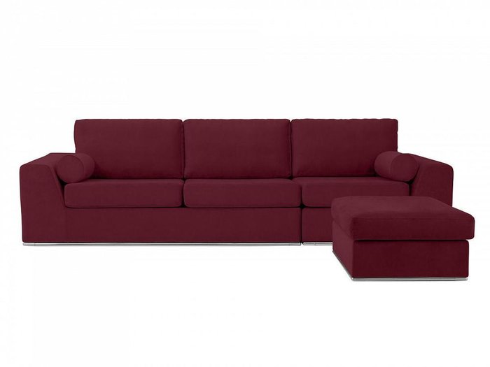 Угловой диван-кровать Igarka бордового  цвета
