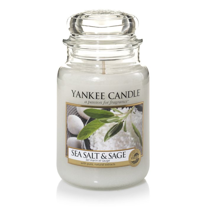 Ароматическая свеча Yankee Candle Sea salt and sage / Морская соль и шалфей