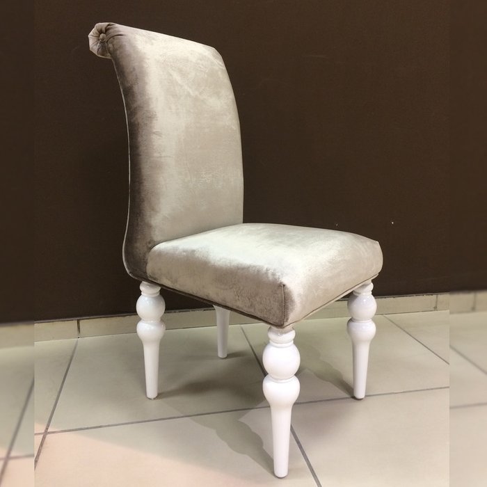 Стул Palermo с обивкой из бежевого велюра - лучшие Обеденные стулья в INMYROOM