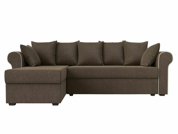 Угловой диван-кровать Рейн коричневого цвета левый угол - купить Угловые диваны по цене 35999.0