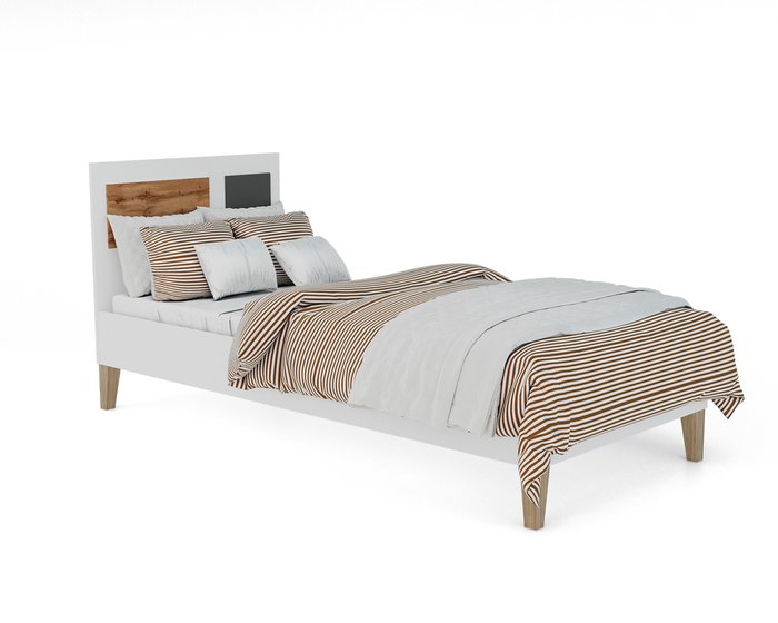 Кровать Story 90х200 белого цвета - купить Кровати для спальни по цене 13489.0