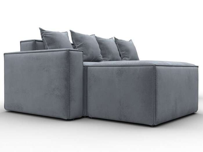 Угловой модульный угловой Лига-063 серого цвета левый - лучшие Угловые диваны в INMYROOM