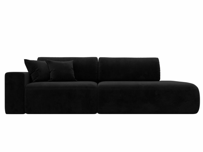 Диван-кровать Лига 036 Модерн черного цвета с левым подлокотником - купить Прямые диваны по цене 74999.0