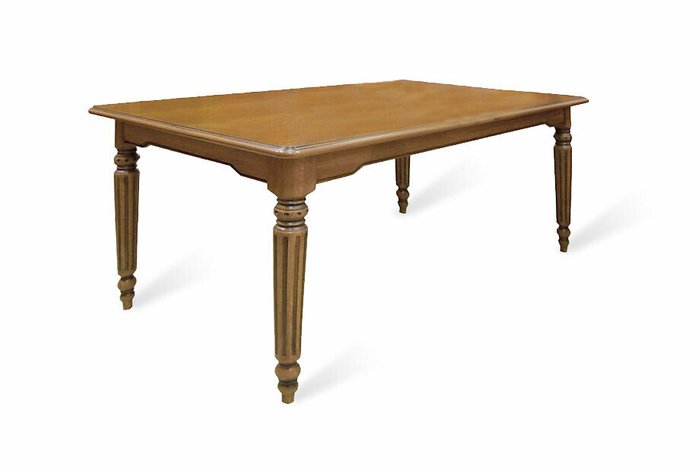 Раскладной обеденный стол Давиль коричневого цвета с серебряной патиной