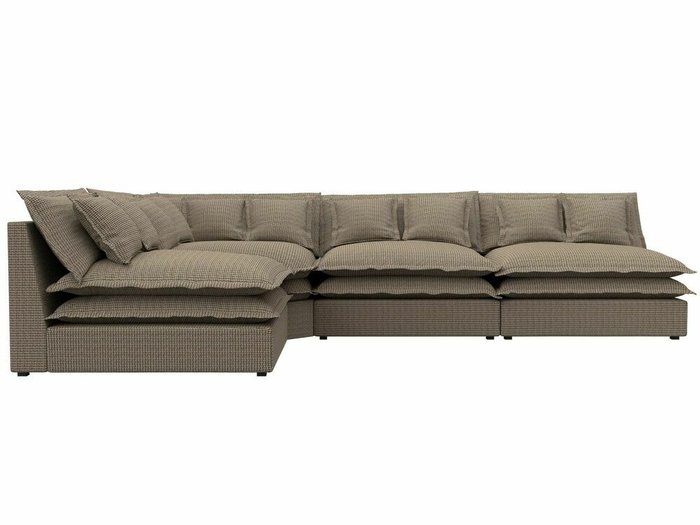 Угловой диван Лига 040 бежево-коричневого цвета левый угол - купить Угловые диваны по цене 91999.0