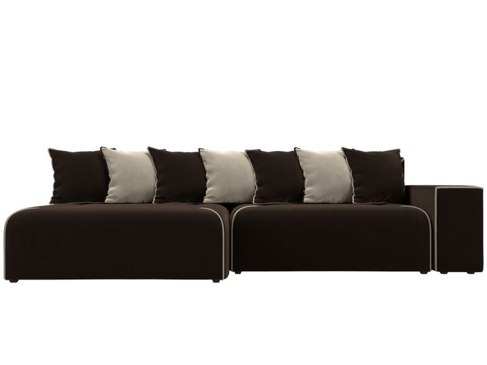 Угловой диван-кровать Кёльн коричневого цвета левый угол - купить Угловые диваны по цене 53999.0