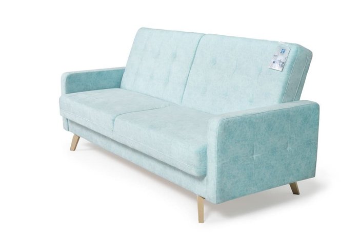 Диван-кровать Тесей 212 голубого цвета - купить Прямые диваны по цене 43720.0