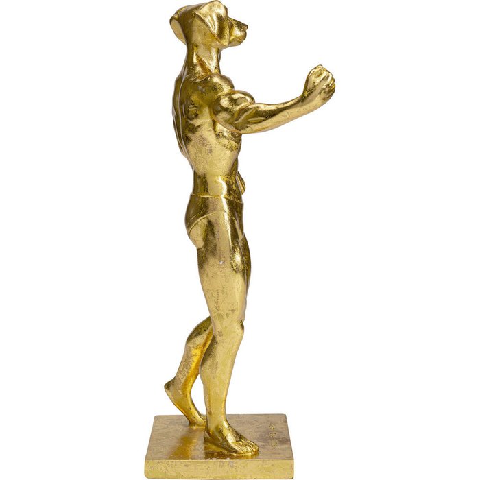 Статуэтка Muscle dog золотого цвета - лучшие Фигуры и статуэтки в INMYROOM