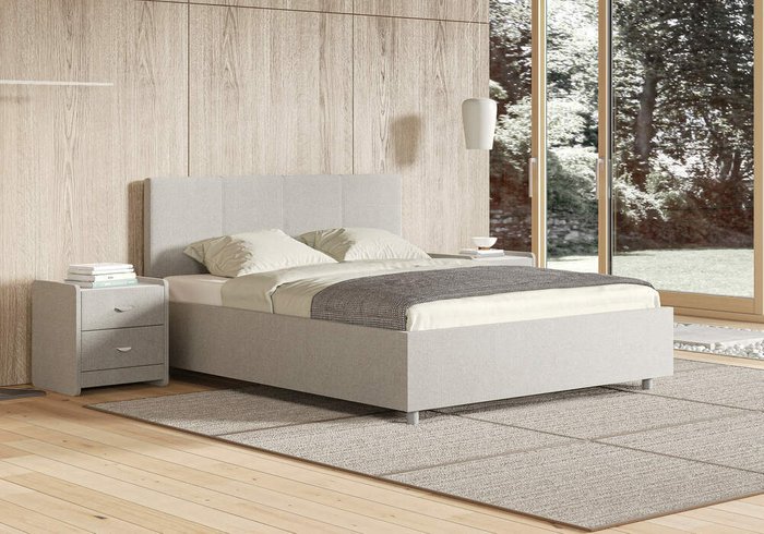Кровать Prato 160х200 темно-серого цвета без основания и подъемного механизма - лучшие Кровати для спальни в INMYROOM