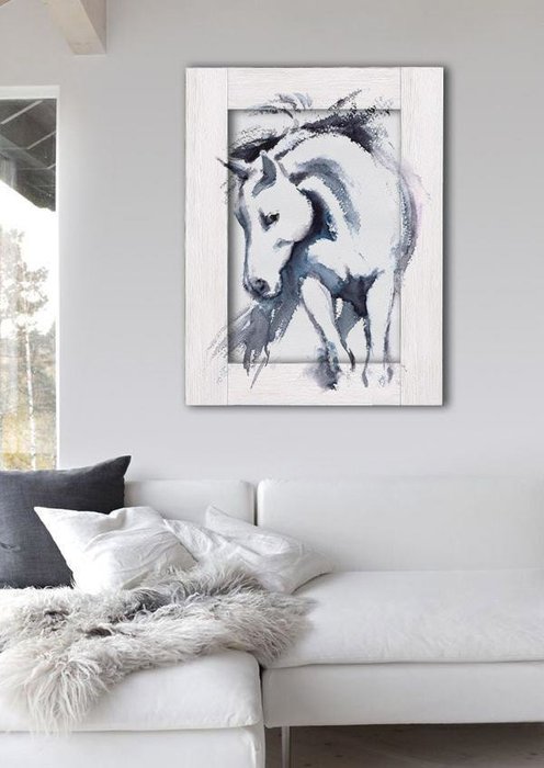 Картина с арт рамой Лошадь 60х80 - купить Картины по цене 9990.0