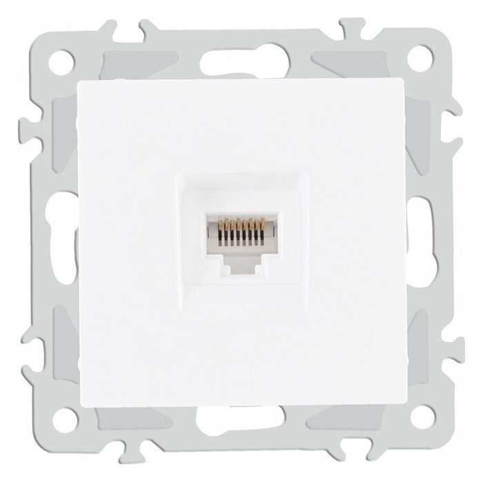 Розетка Ethernet RJ-45 без рамки 206.45-1.white - купить Розетки по цене 308.0 Розетка Ethernet RJ-45 без рамки 206.45-1.white - купить Розетки по цене 308.0