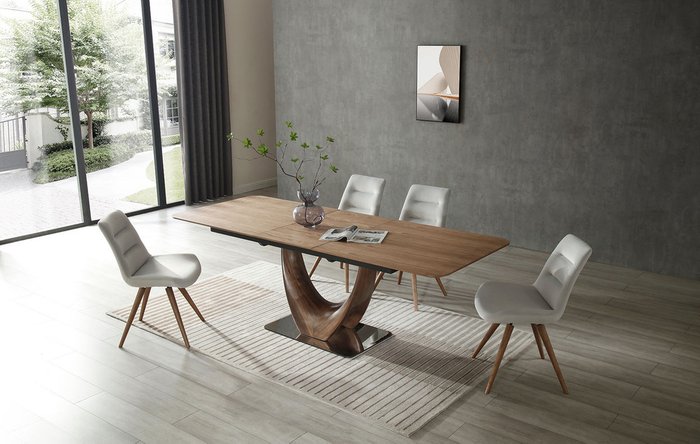 Стол раскладной Rimini коричневого цвета - лучшие Обеденные столы в INMYROOM