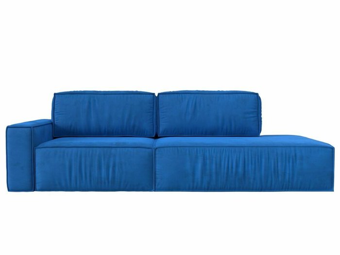 Прямой диван-кровать Прага модерн голубого цвета подлокотник слева - купить Прямые диваны по цене 76999.0